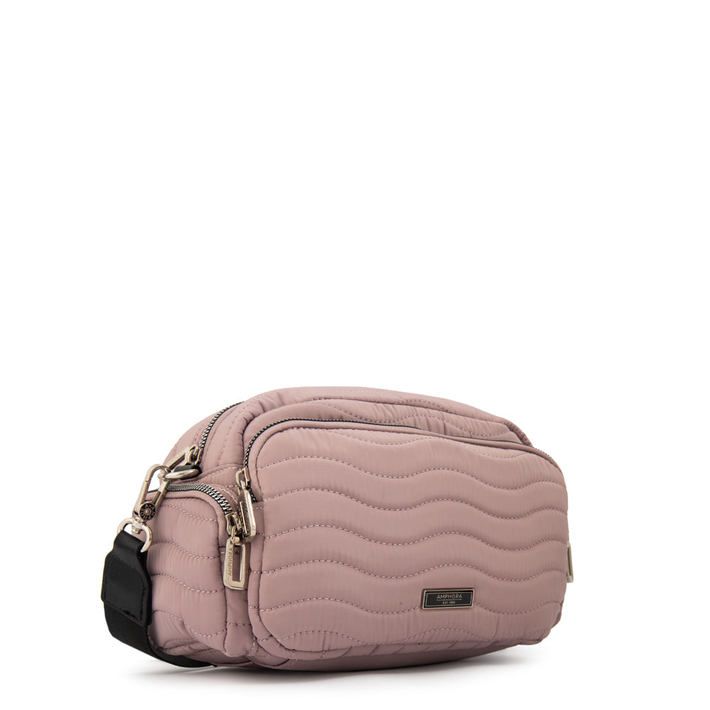 Cartera bandolera evelyn mediana rosa viejo