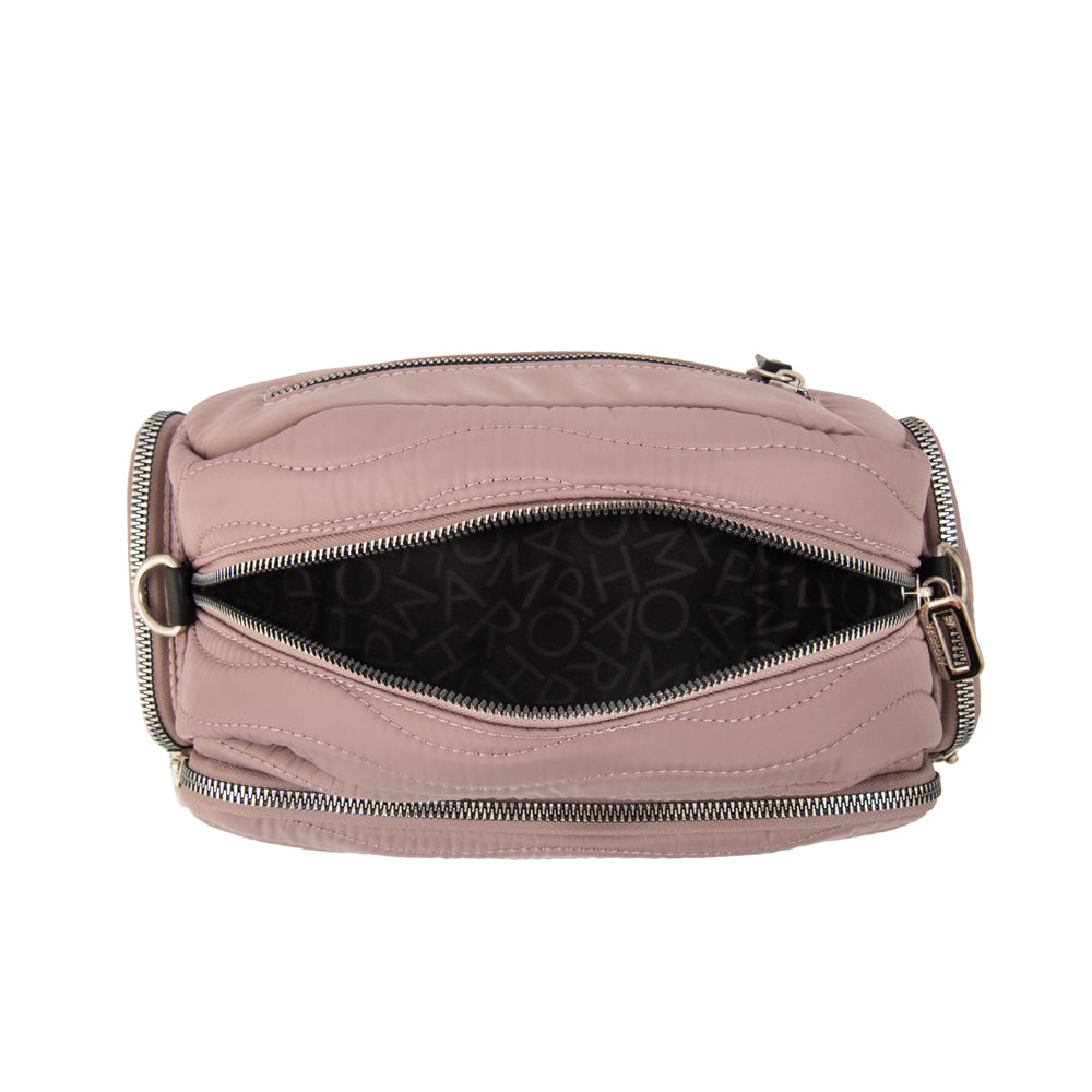 Cartera bandolera evelyn mediana rosa viejo