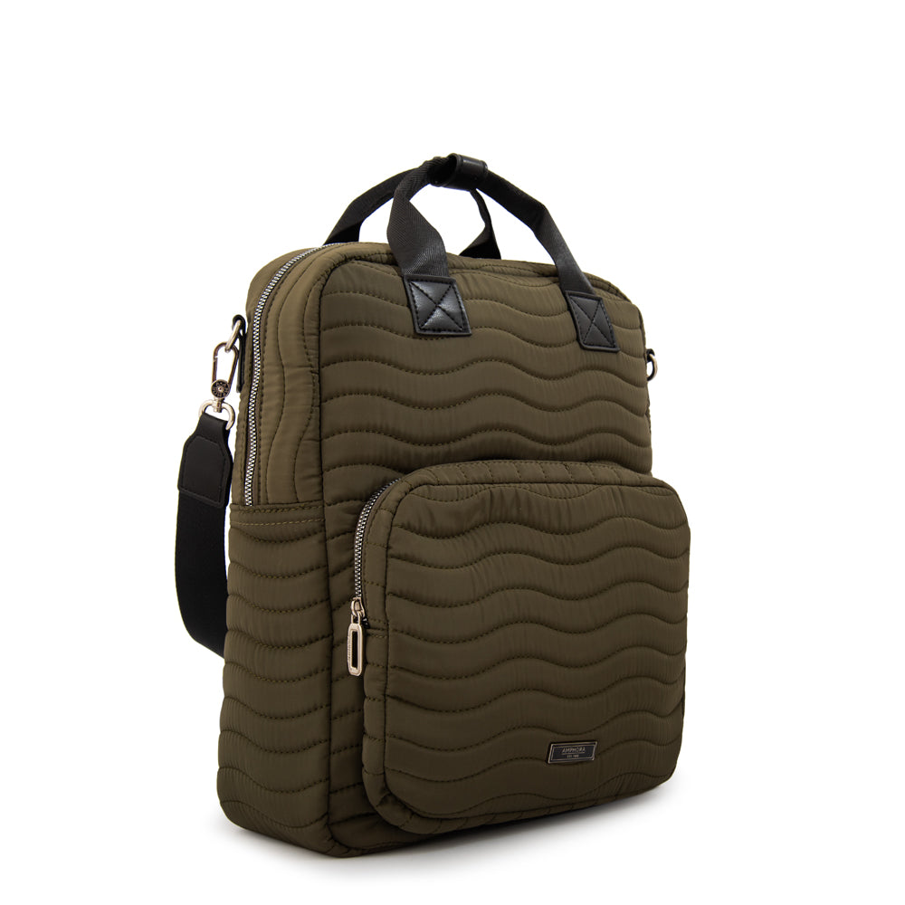 Mochila evelyn mediana verde oliva