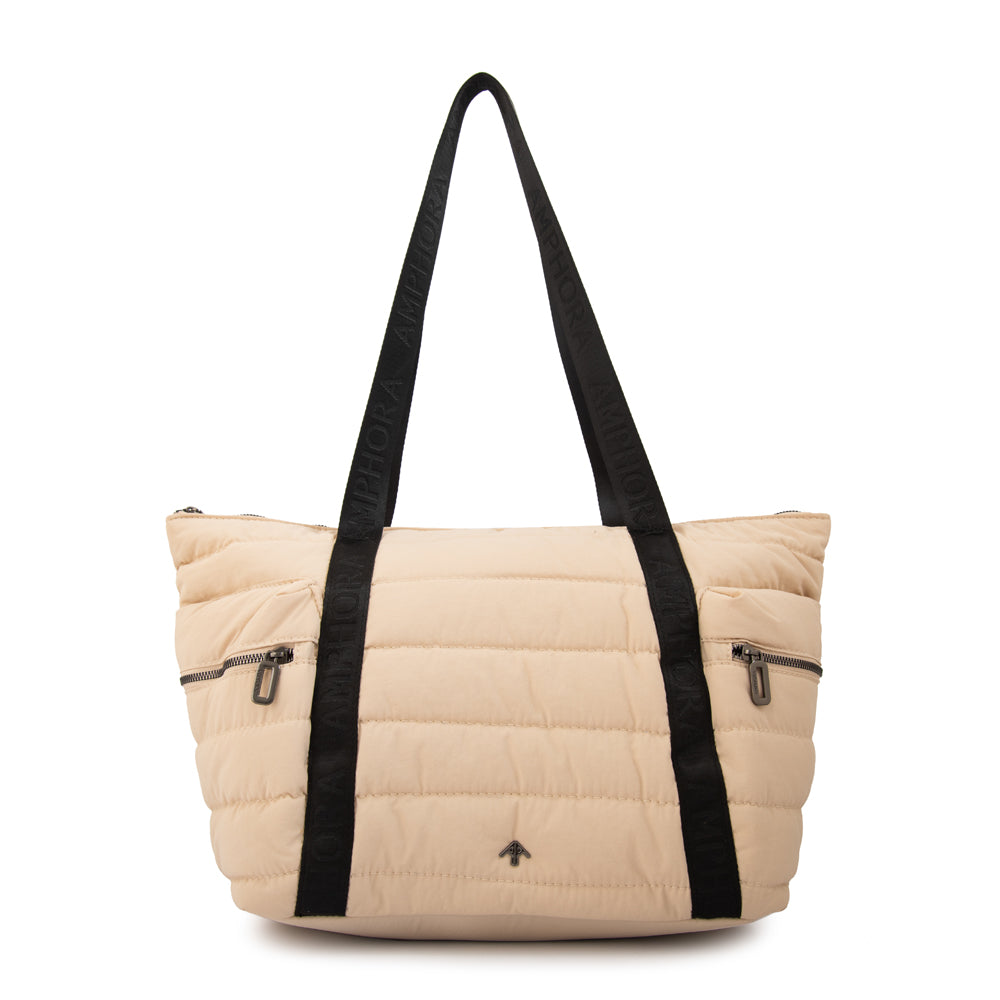 Cartera tote simona grande blanco crudo