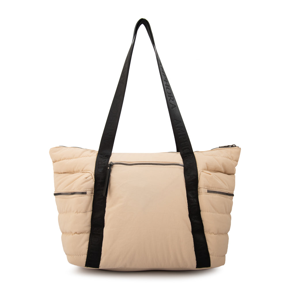 Cartera tote simona grande blanco crudo