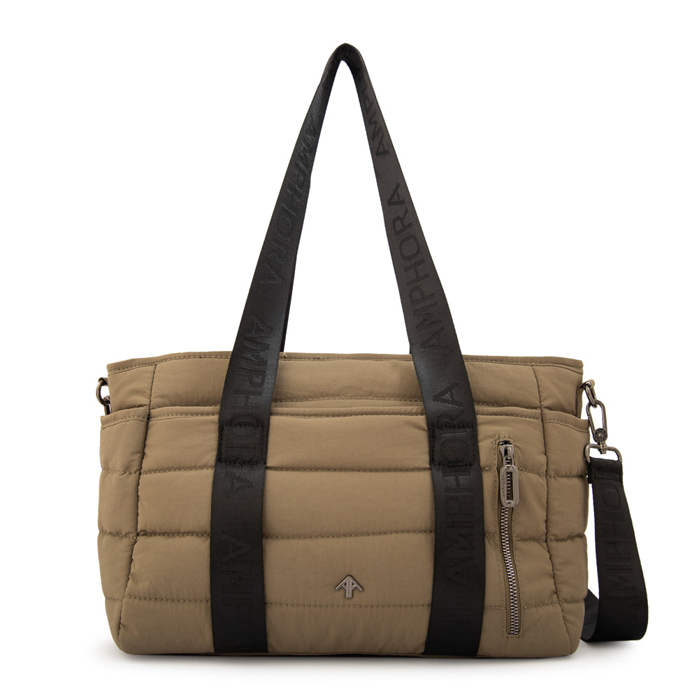 Cartera tote simona mediana verde oliva