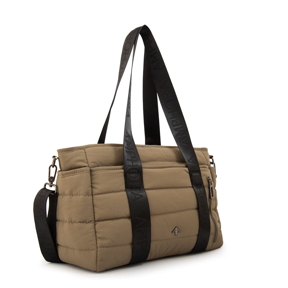 Cartera tote simona mediana verde oliva