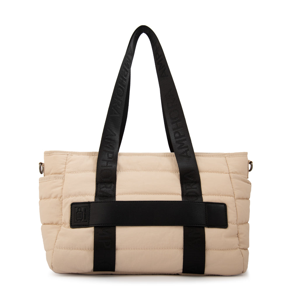 Cartera tote simona mediana blanco crudo