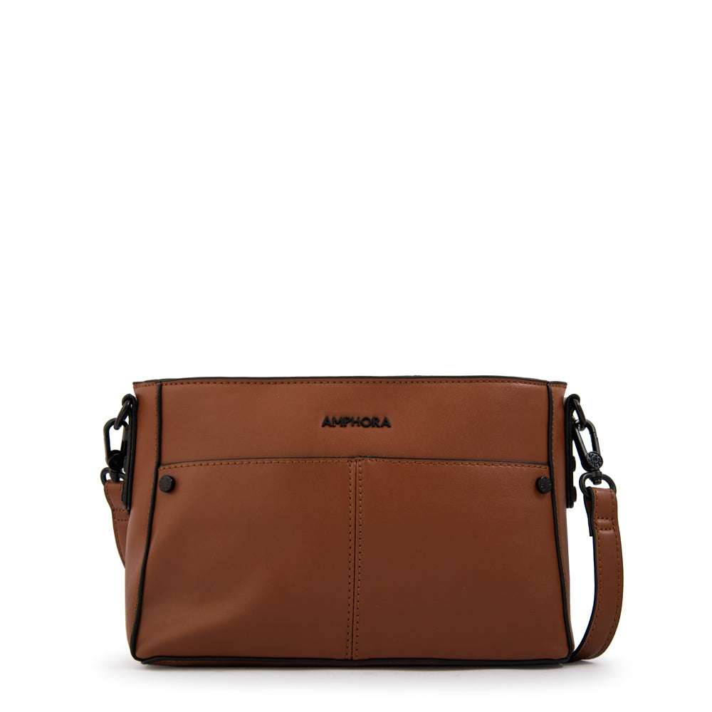 Cartera bandolera daniella pequeña café