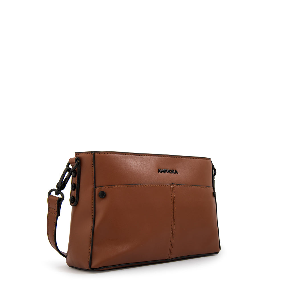 Cartera bandolera daniella pequeña café