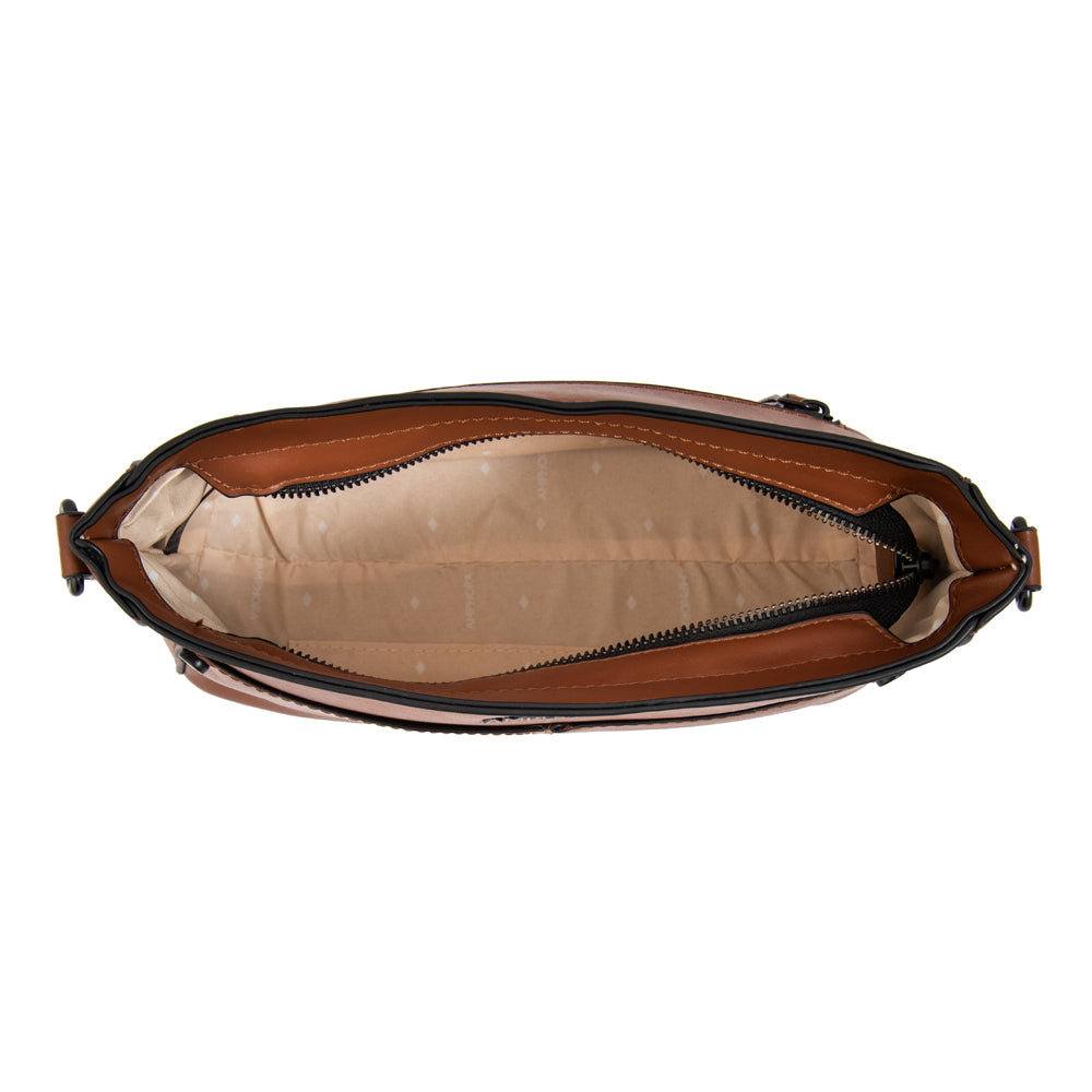 Cartera bandolera daniella pequeña café