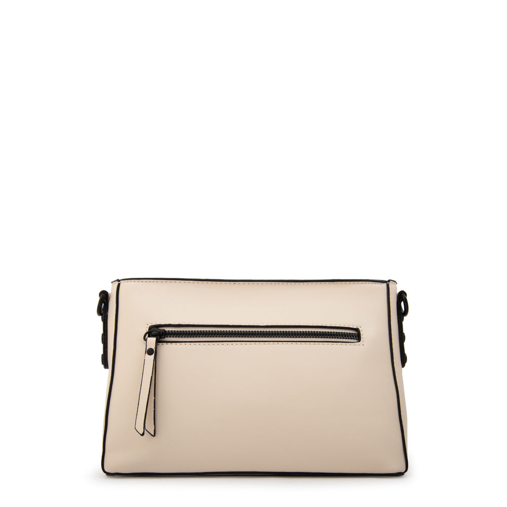 Cartera bandolera daniella pequeña blanco crudo