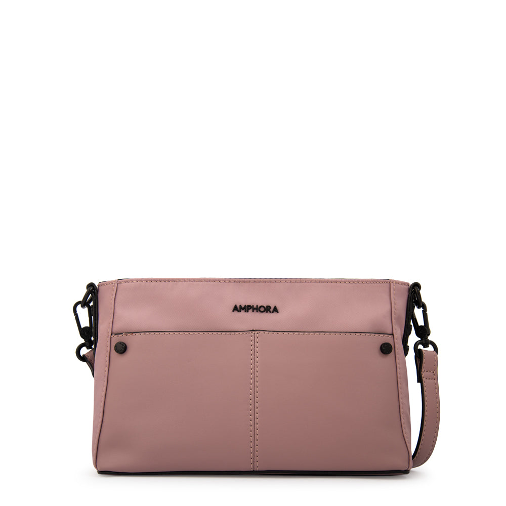 Cartera bandolera daniella pequeña rosa viejo