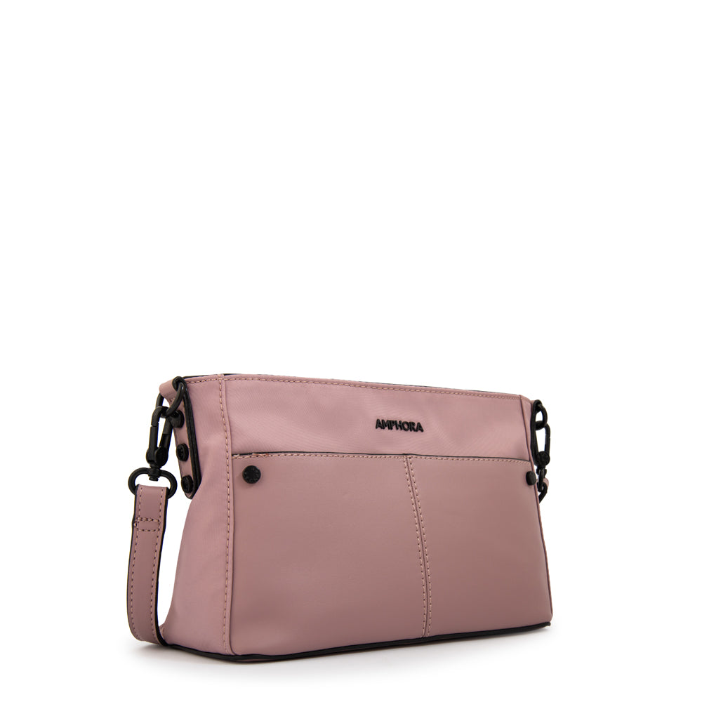 Cartera bandolera daniella pequeña rosa viejo