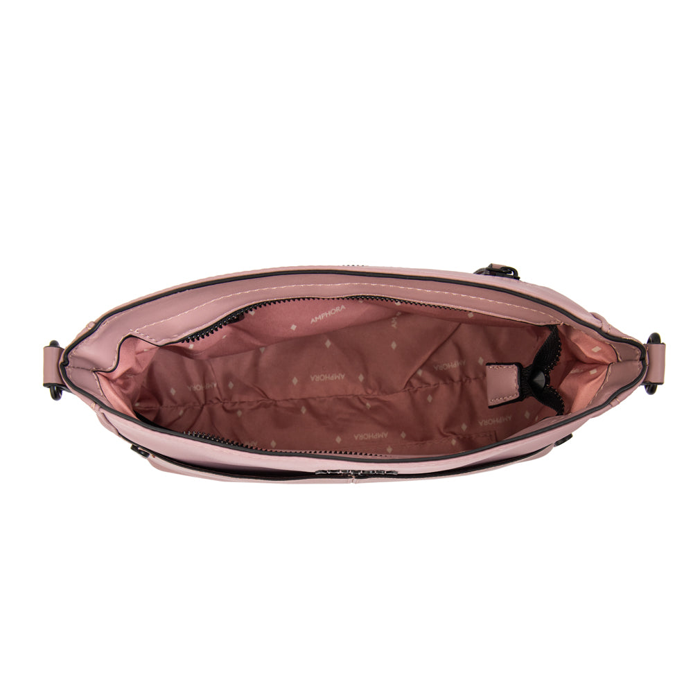Cartera bandolera daniella pequeña rosa viejo