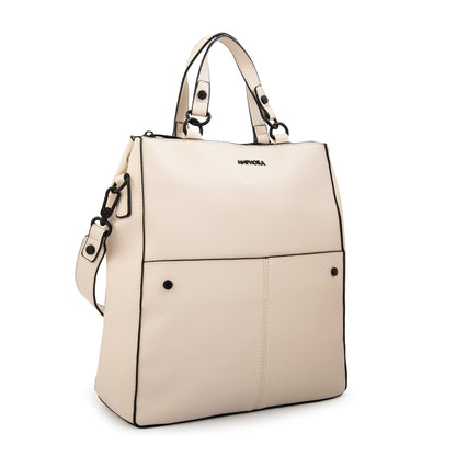 Mochila daniella mediana blanco crudo