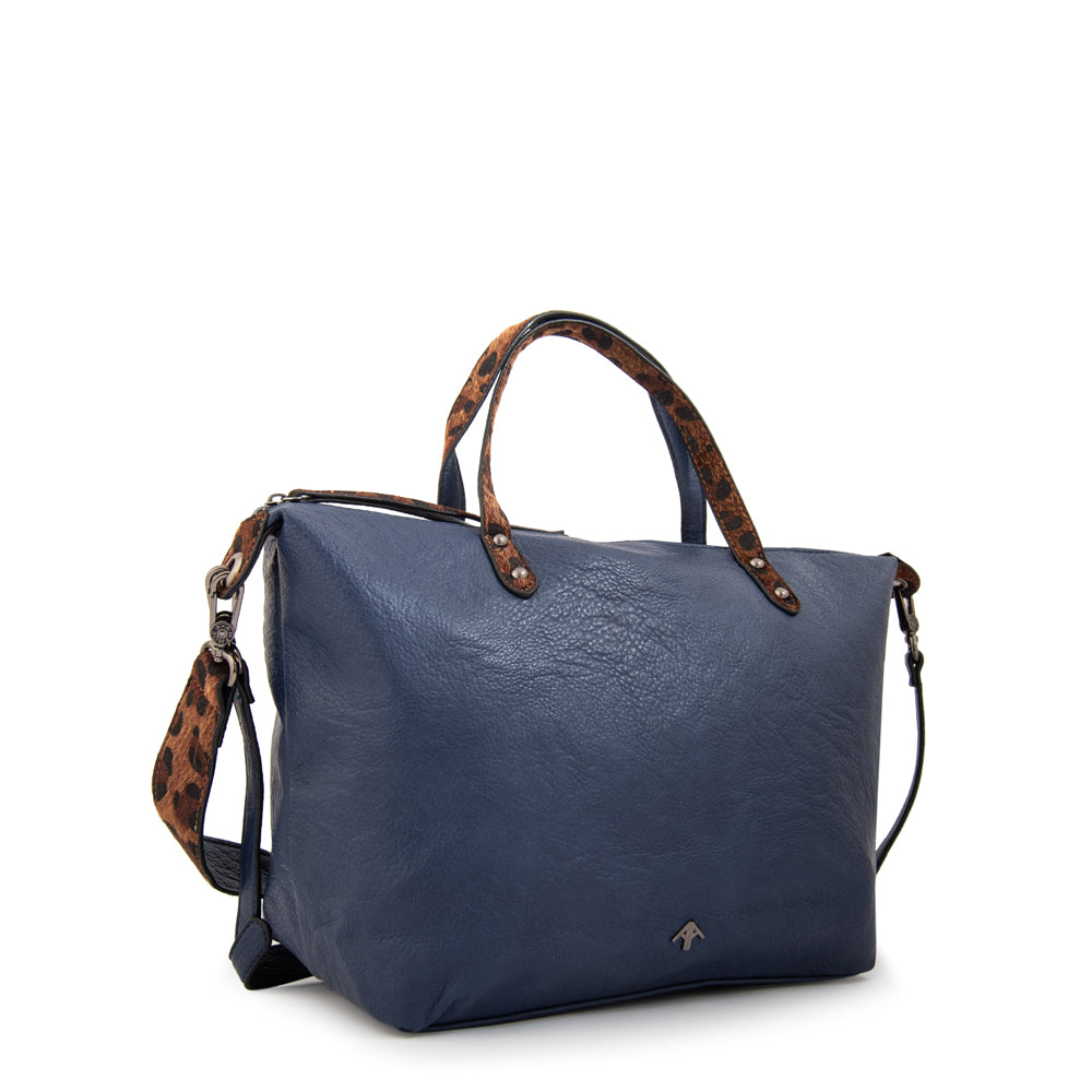 Cartera tote santana grande azul oscuro