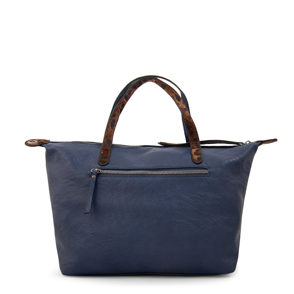 Cartera tote santana grande azul oscuro