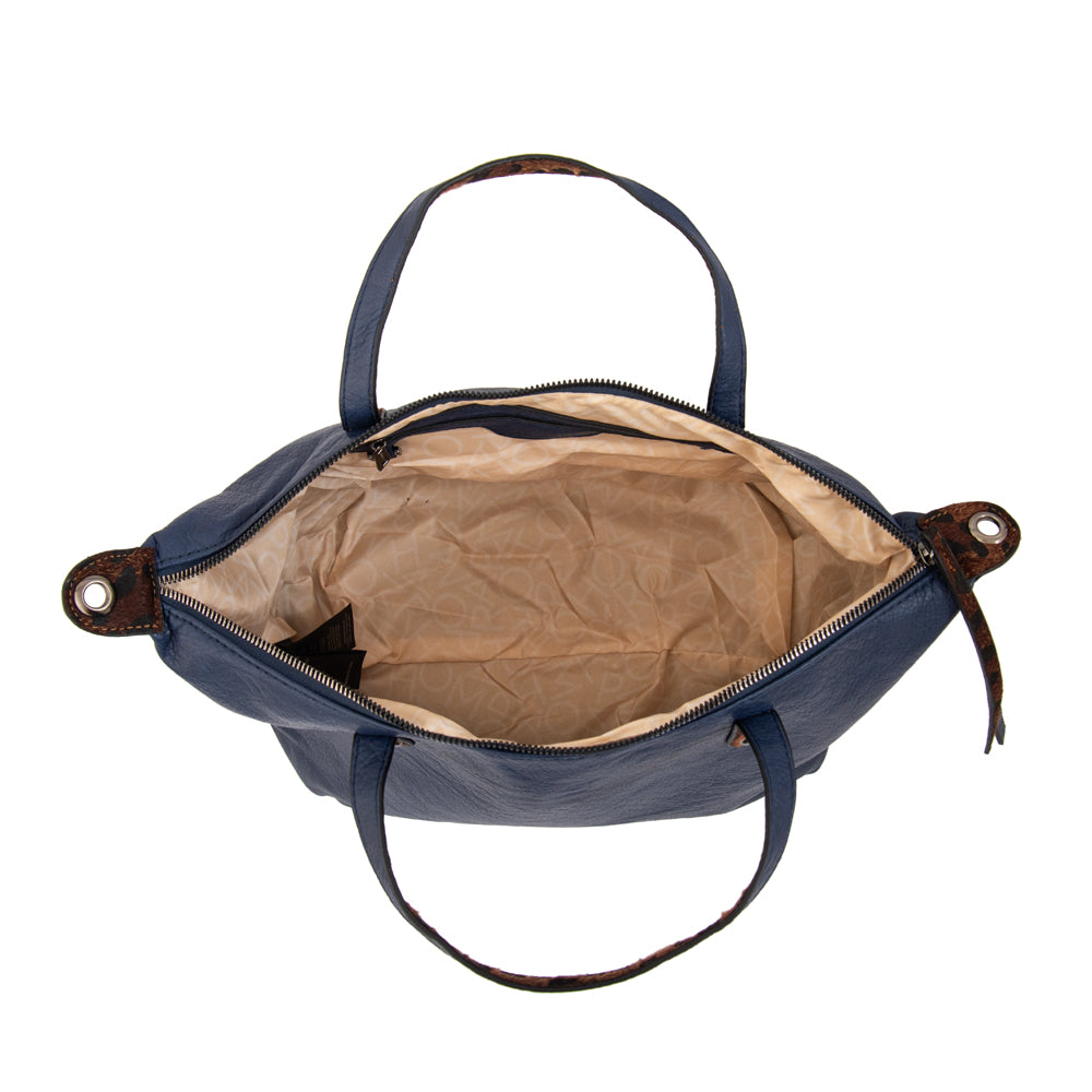 Cartera tote santana grande azul oscuro