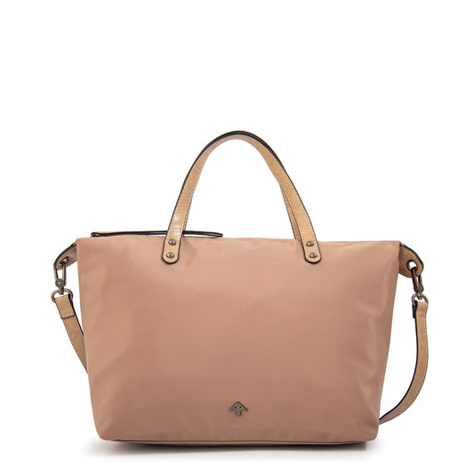 Cartera tote santana grande beige oscuro