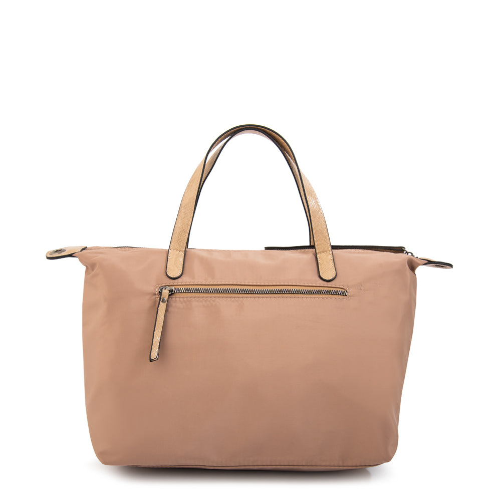 Cartera tote santana grande beige oscuro