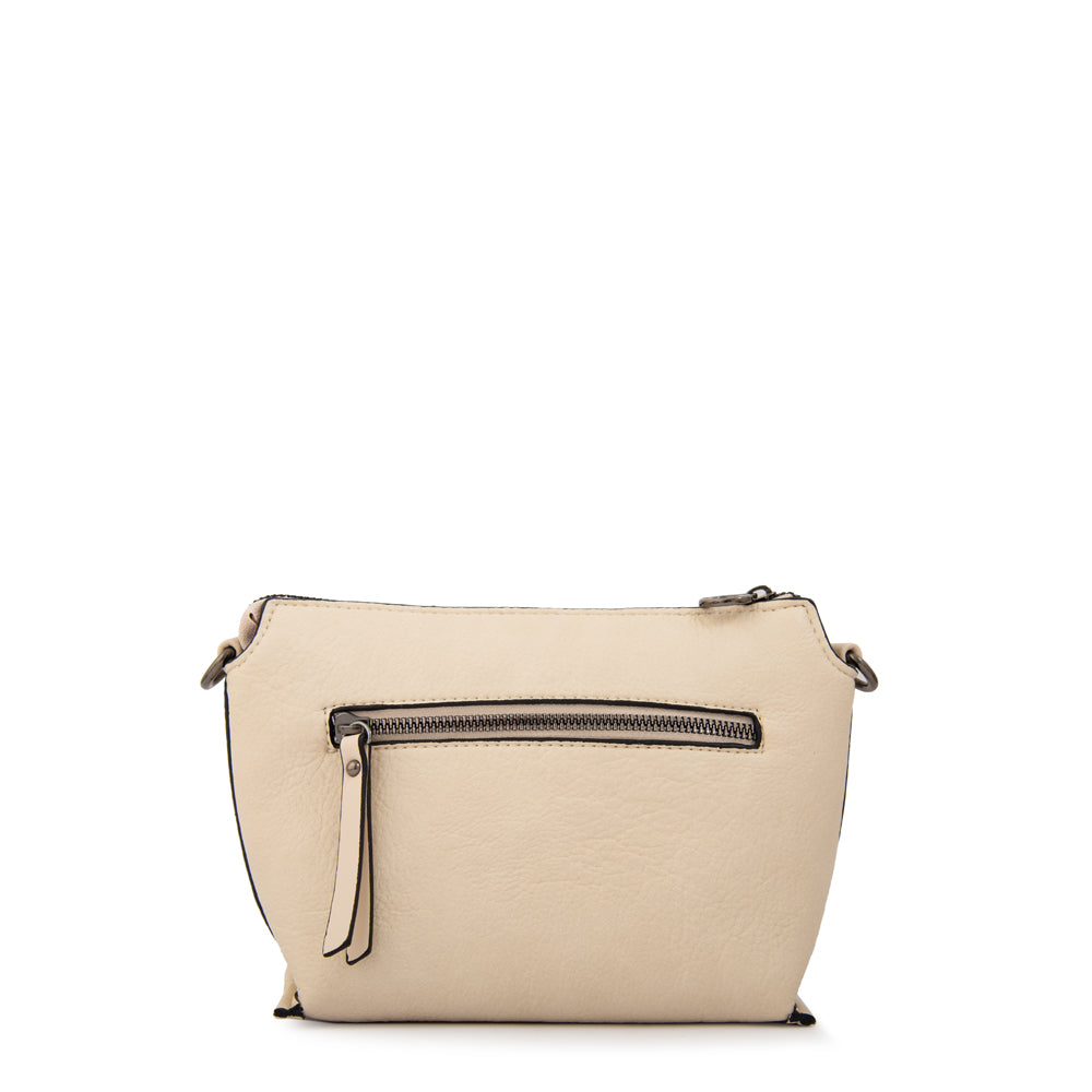 Cartera bandolera sabrina mediana blanco crudo