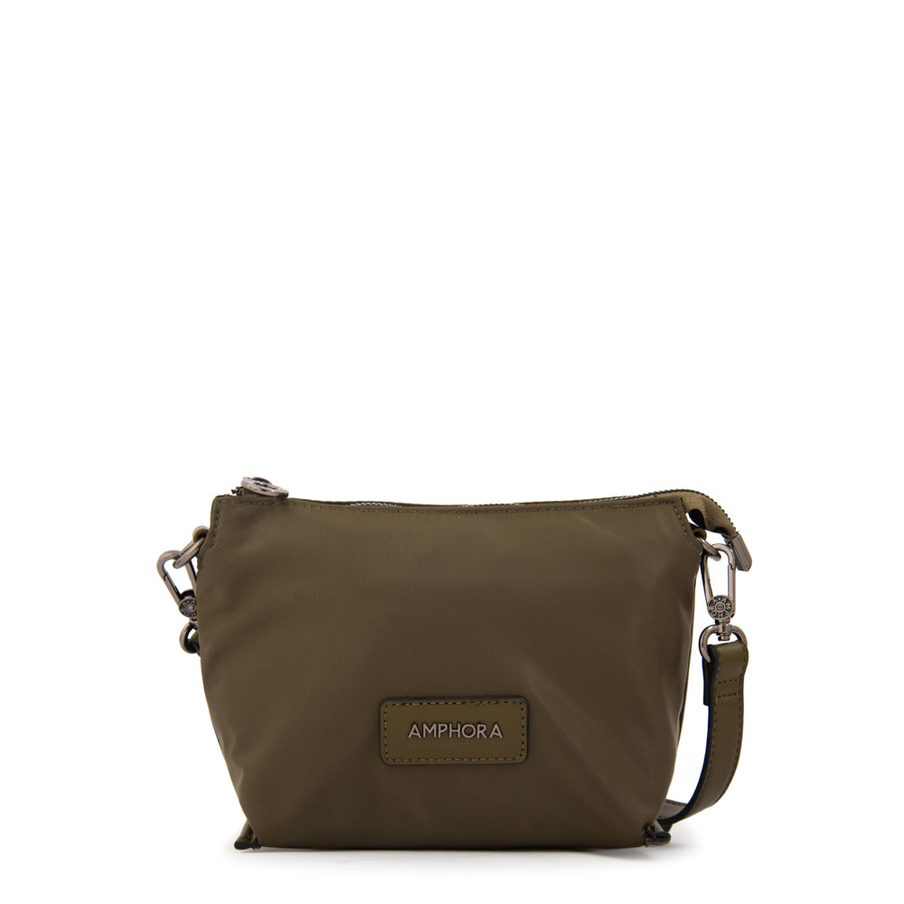 Cartera bandolera sabrina mediana verde oliva