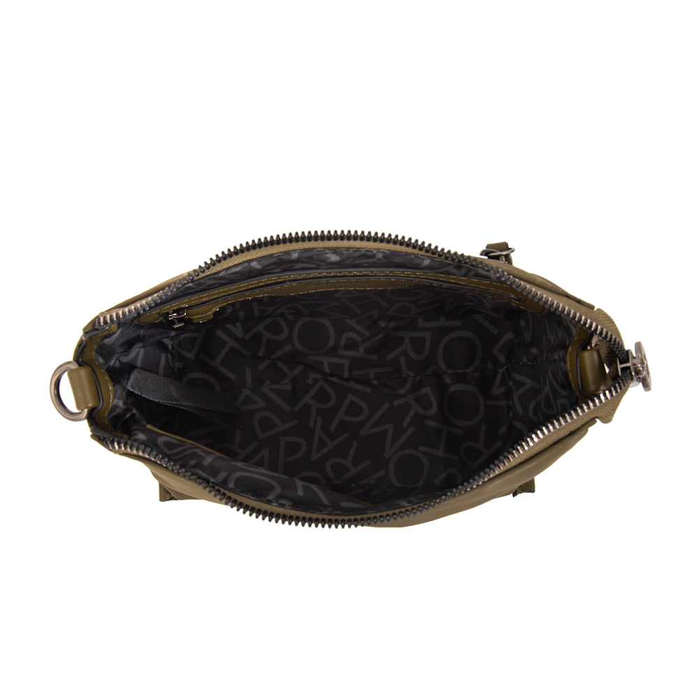Cartera bandolera sabrina mediana verde oliva