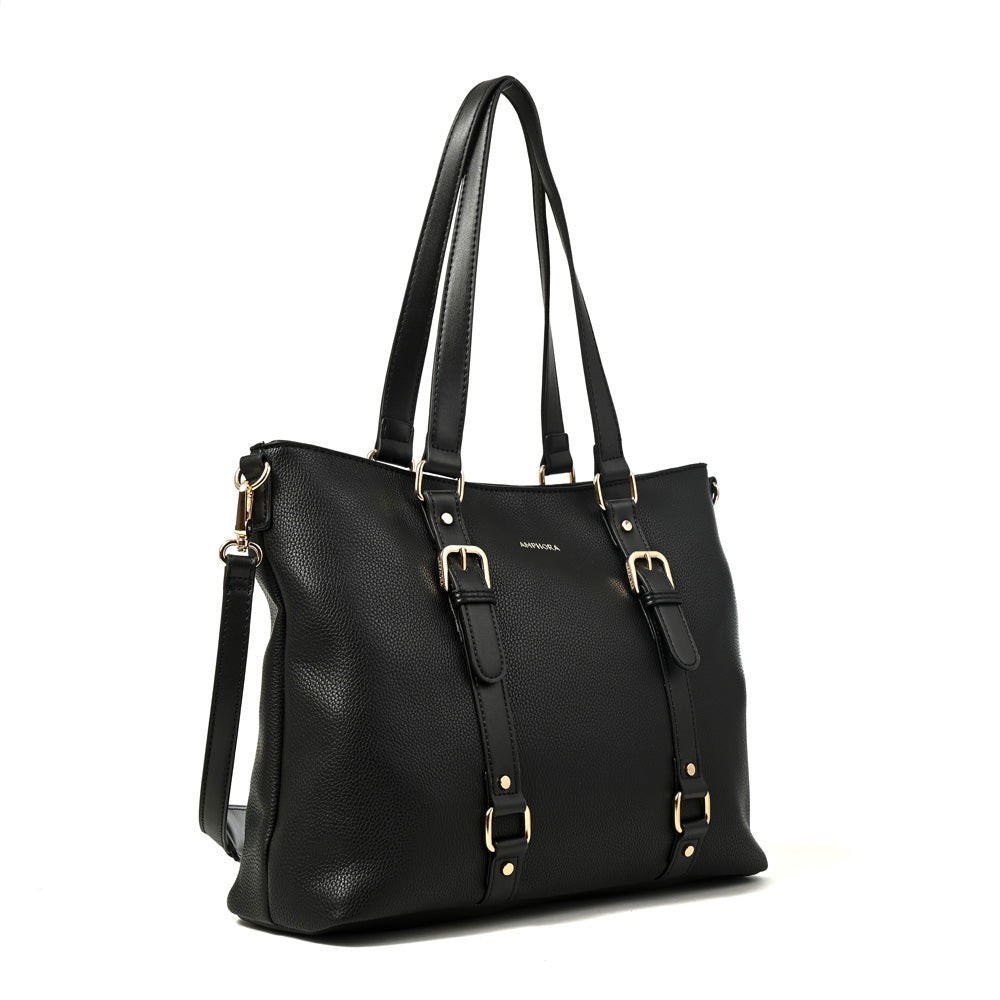 Cartera tote porta notebook allis negro