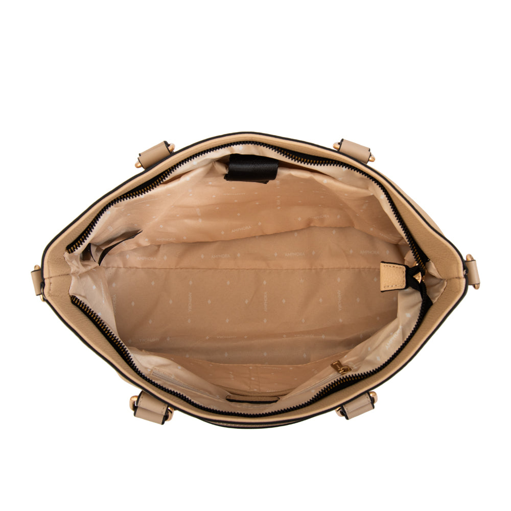 Cartera tote porta notebook allis beige