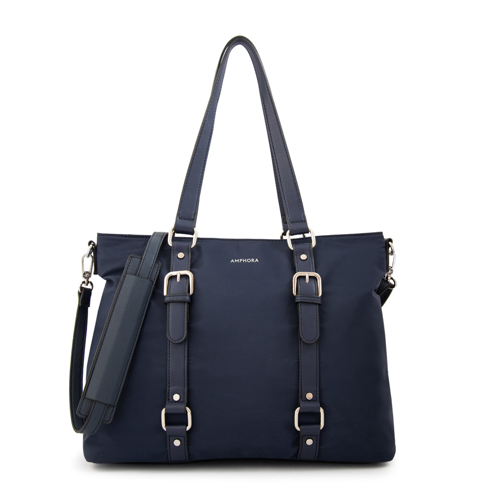 Cartera tote porta notebook allis azul oscuro