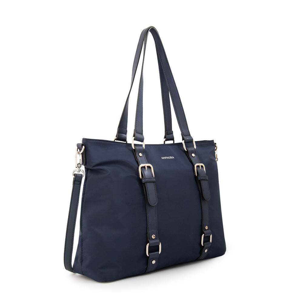Cartera tote porta notebook allis azul oscuro