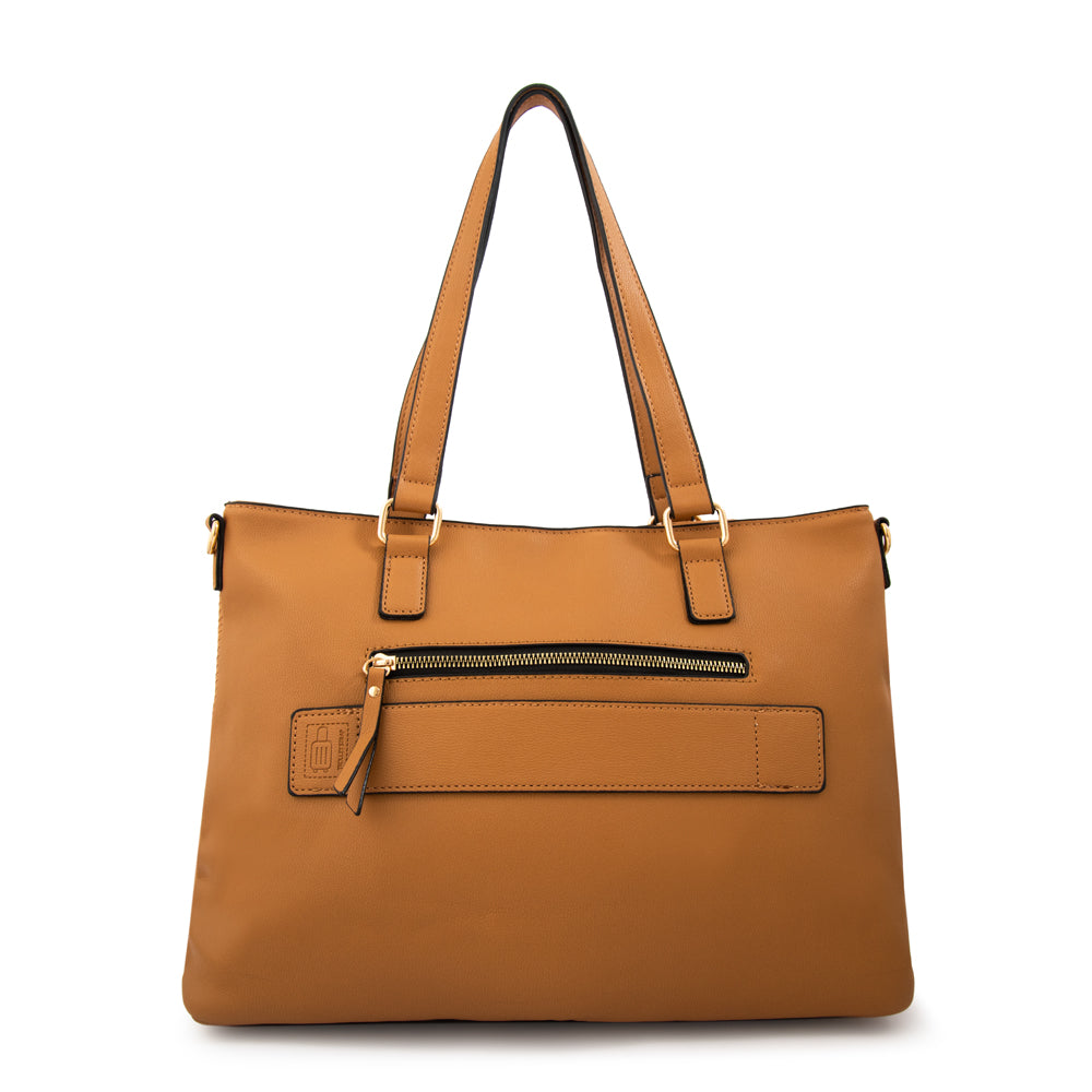 Cartera tote tres divisiones daranita mediana camel