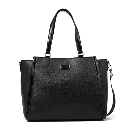 Cartera tote porta notebook rachel mediana negro