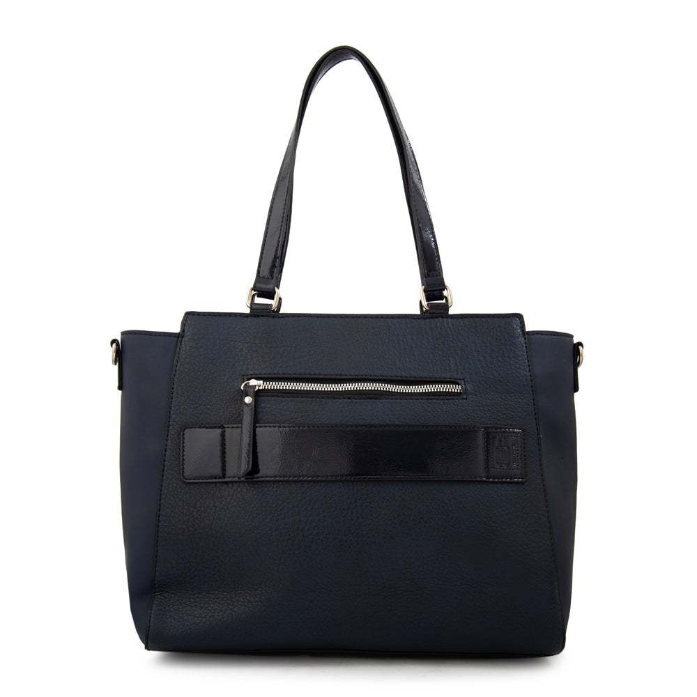 Cartera tote porta notebook rachel mediana azul oscuro