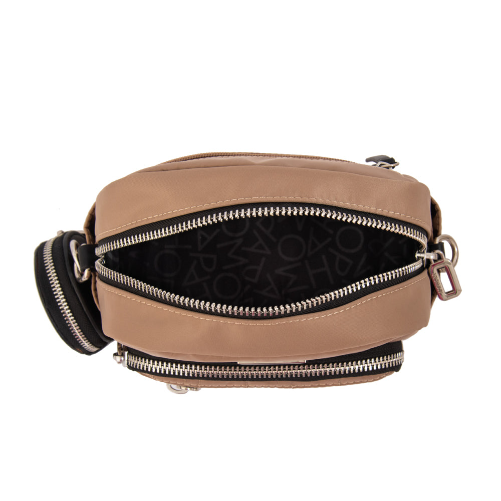 Cartera bandolera lambert mediana beige oscuro