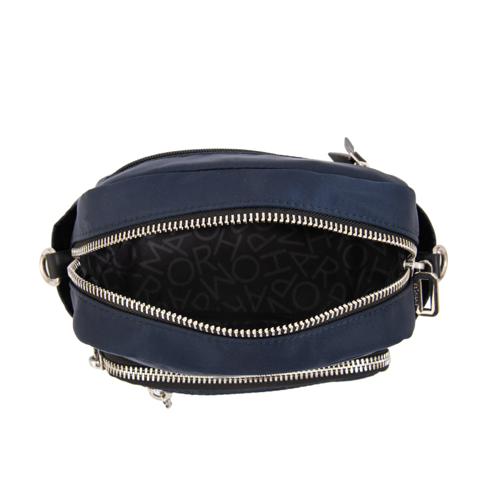 Cartera bandolera lambert mediana azul oscuro