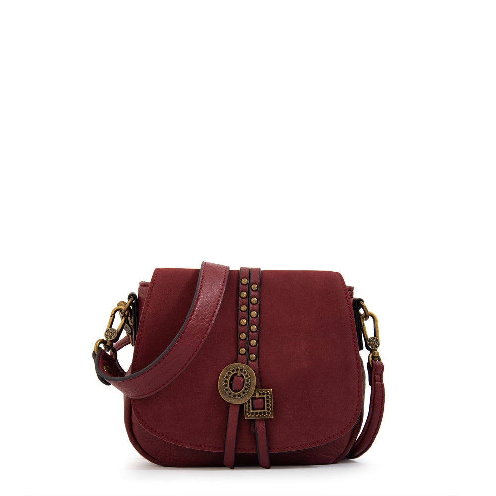 Cartera bandolera indonesia burdeo