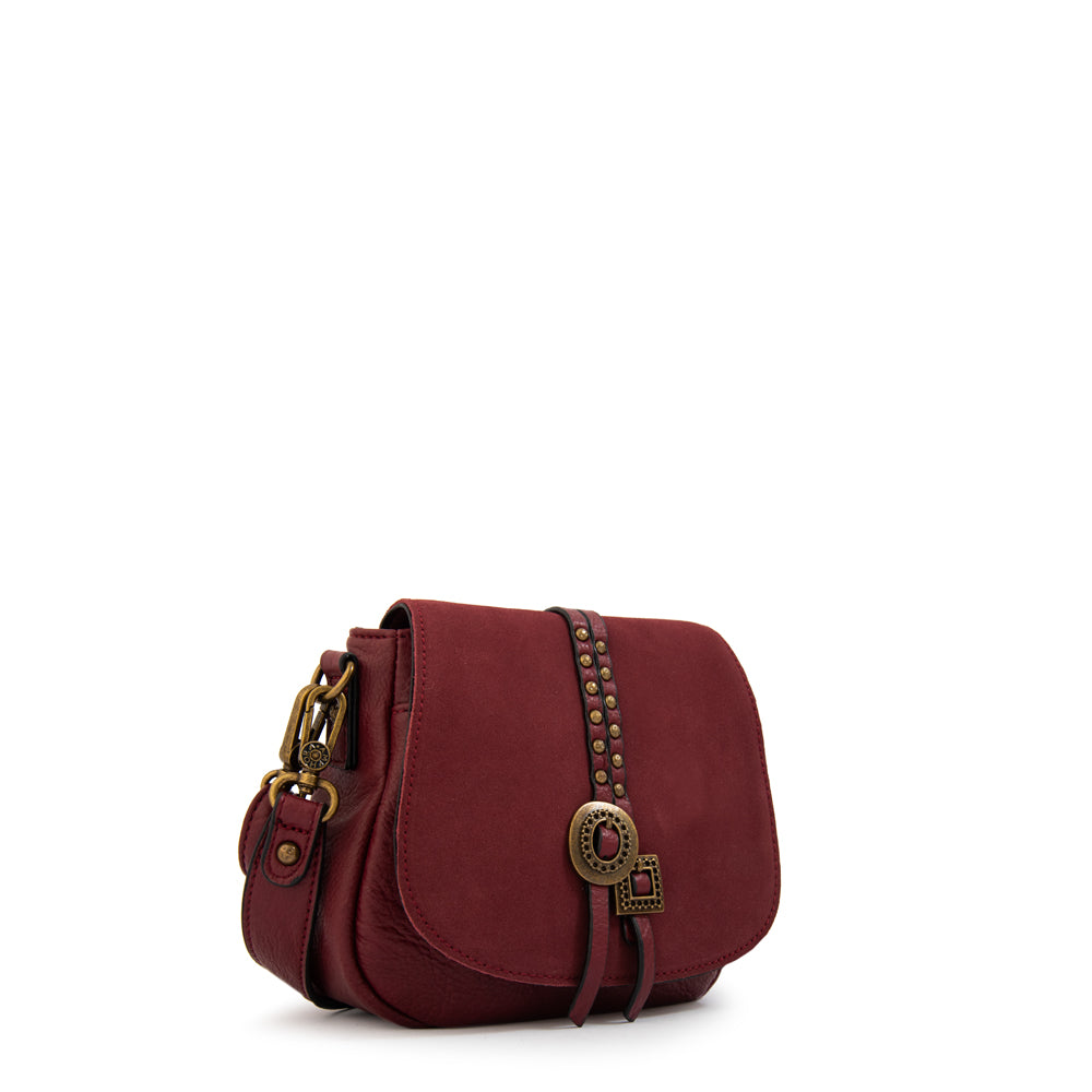 Cartera bandolera indonesia burdeo
