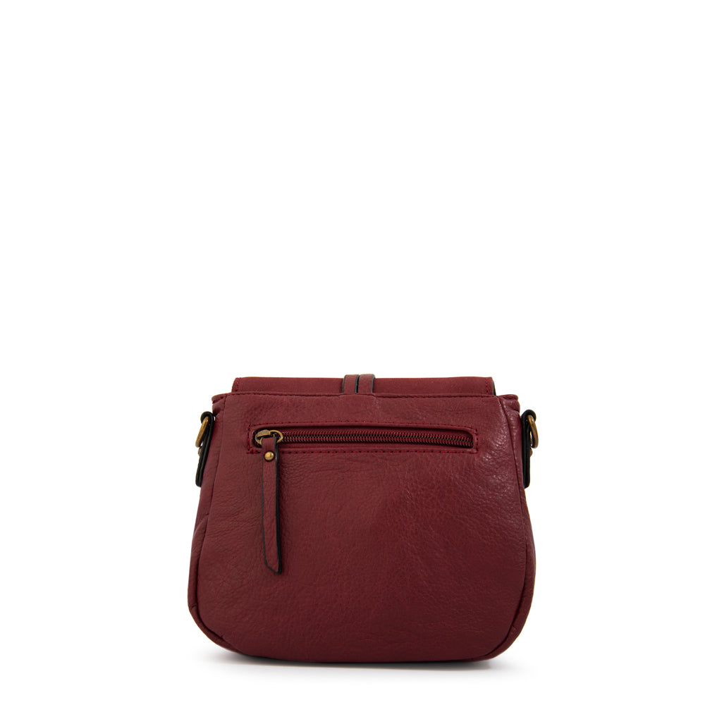 Cartera bandolera indonesia burdeo