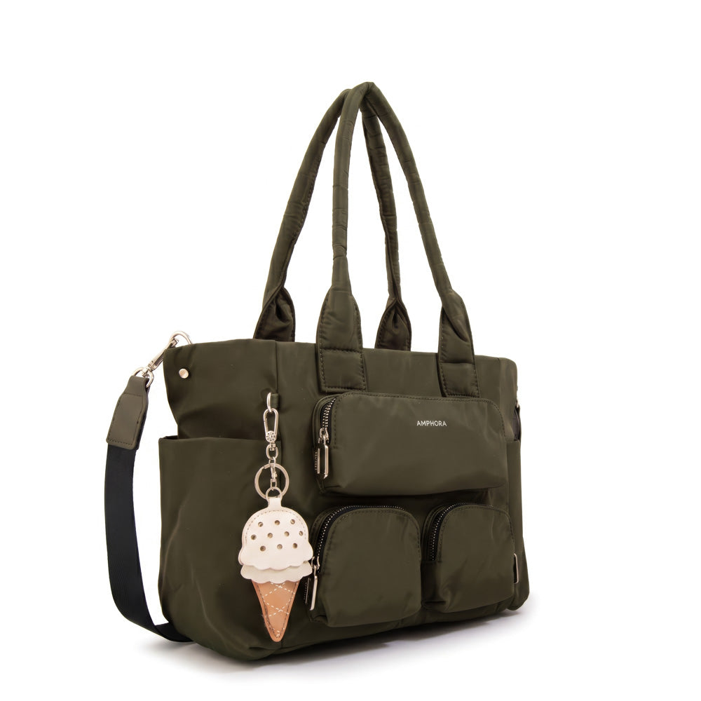 Cartera tote gelatto verde oliva