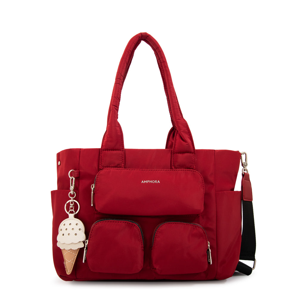 Cartera tote gelatto grande rojo oscuro