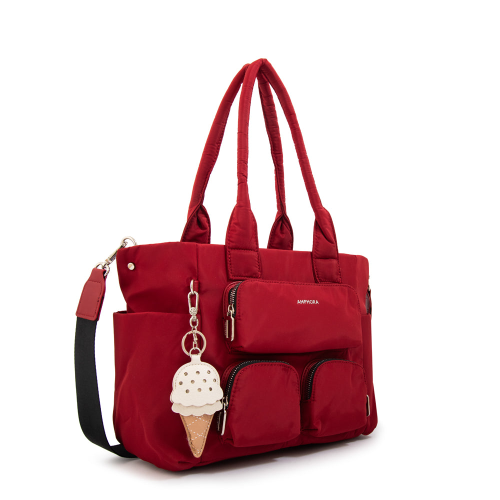 Cartera tote gelatto grande rojo oscuro