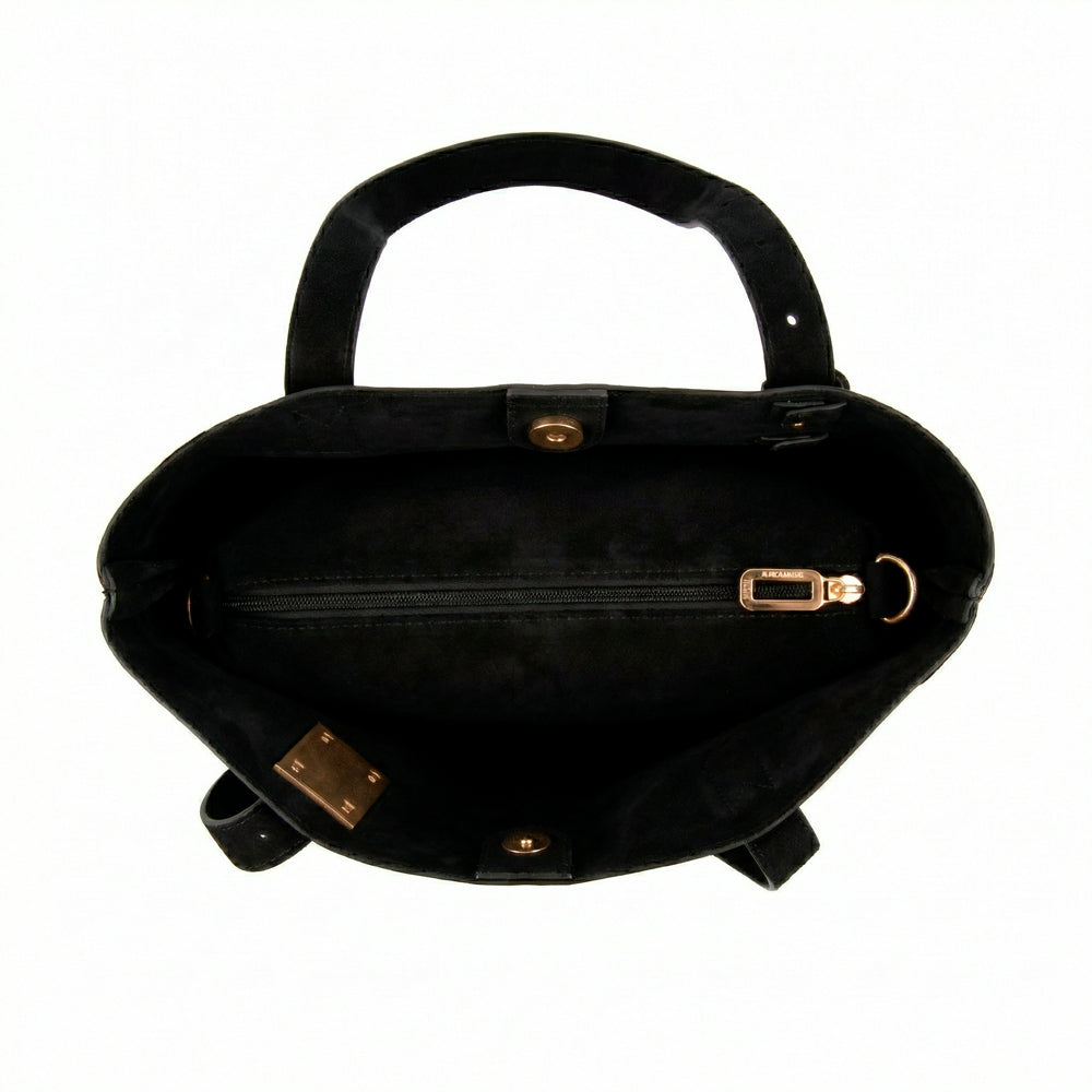 Cartera tote tres divisiones brisy grande negro