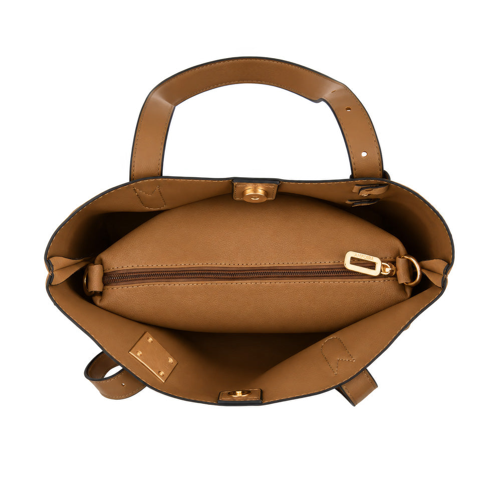 Cartera corte recto brisy grande camel