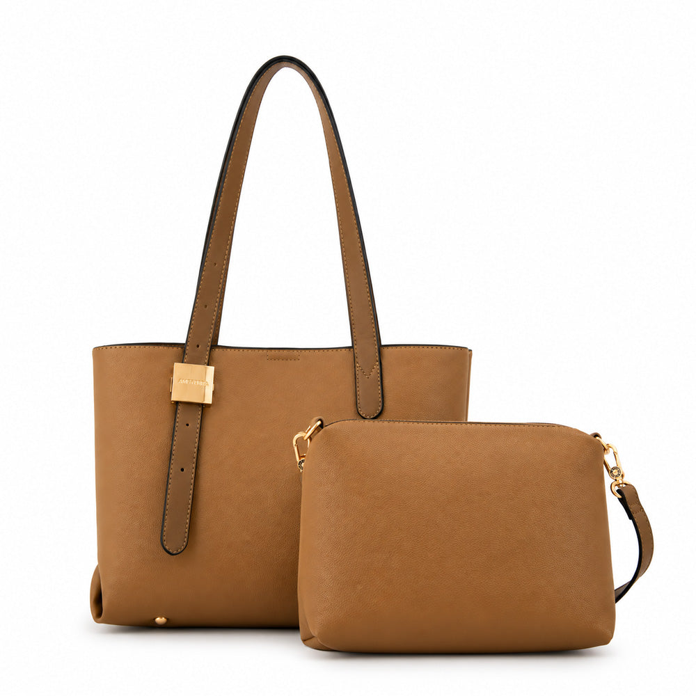 Cartera corte recto brisy grande camel