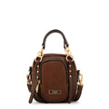 Cartera bandolera con asas natacha café oscuro