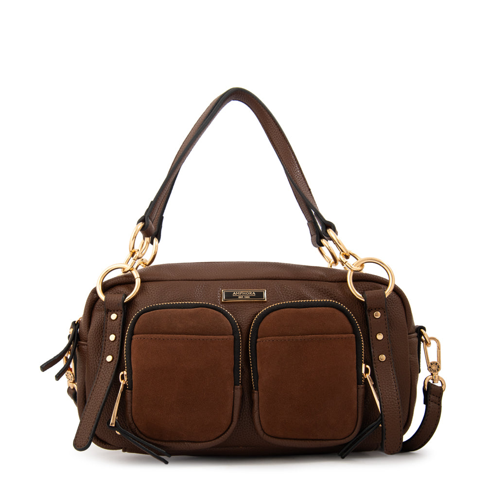 Cartera bandolera natacha café oscuro