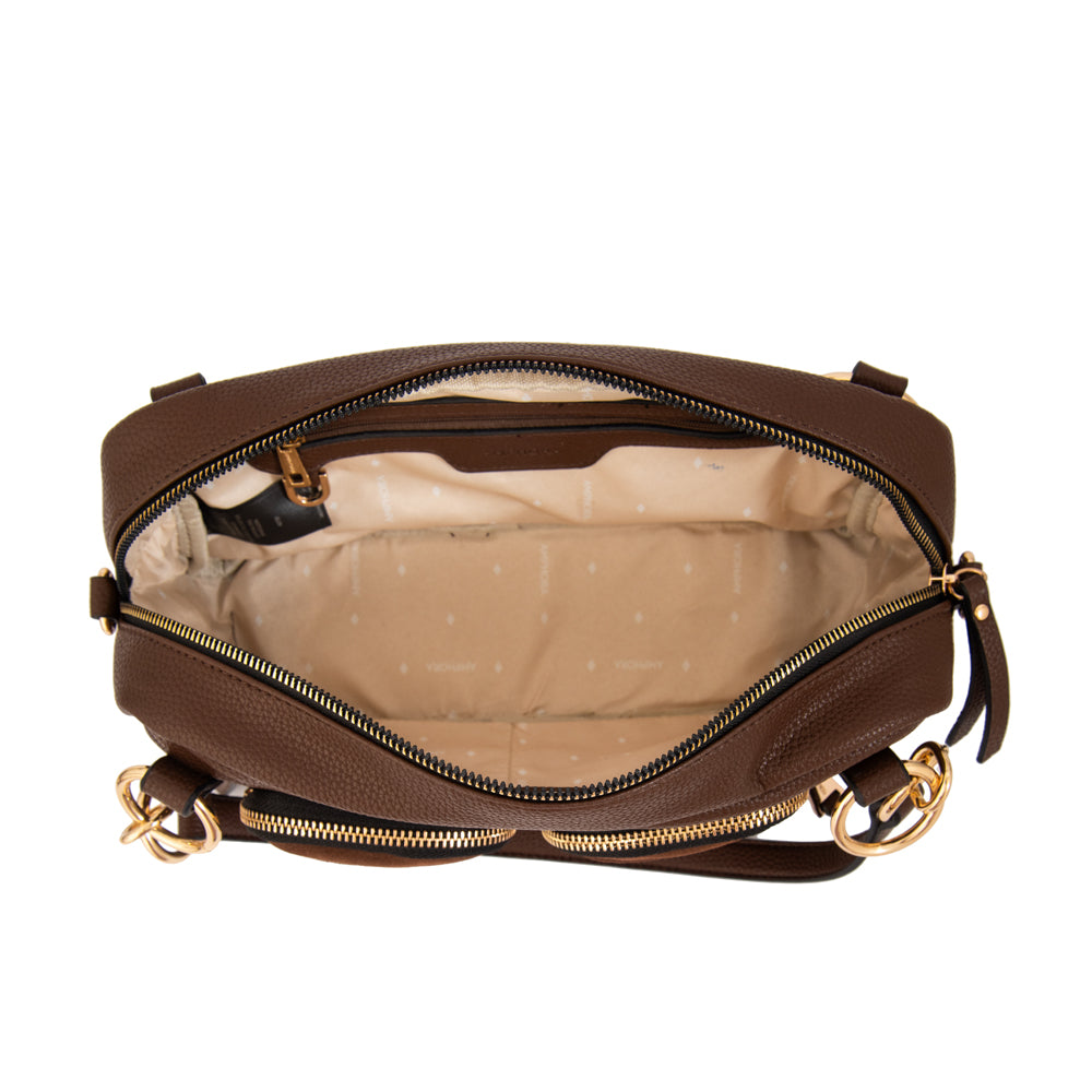 Cartera bandolera natacha café oscuro