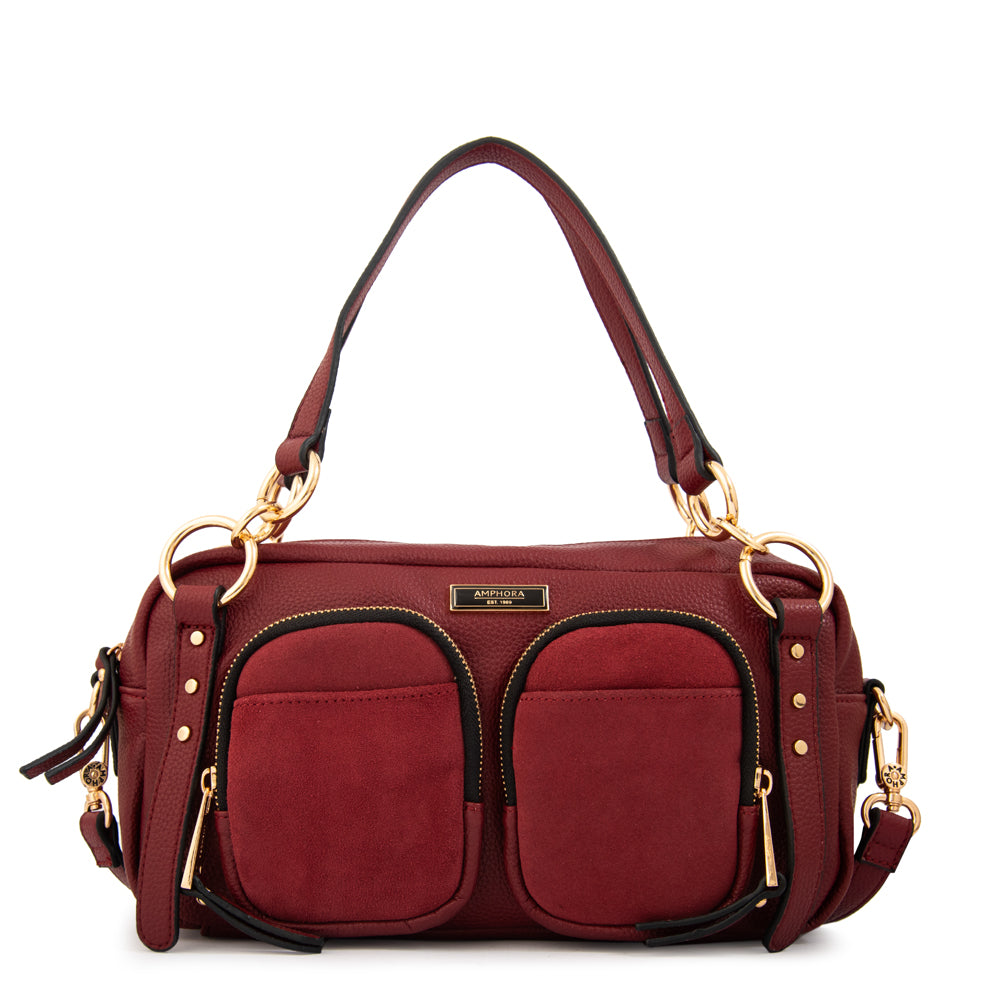 Cartera bandolera natacha rojo oscuro