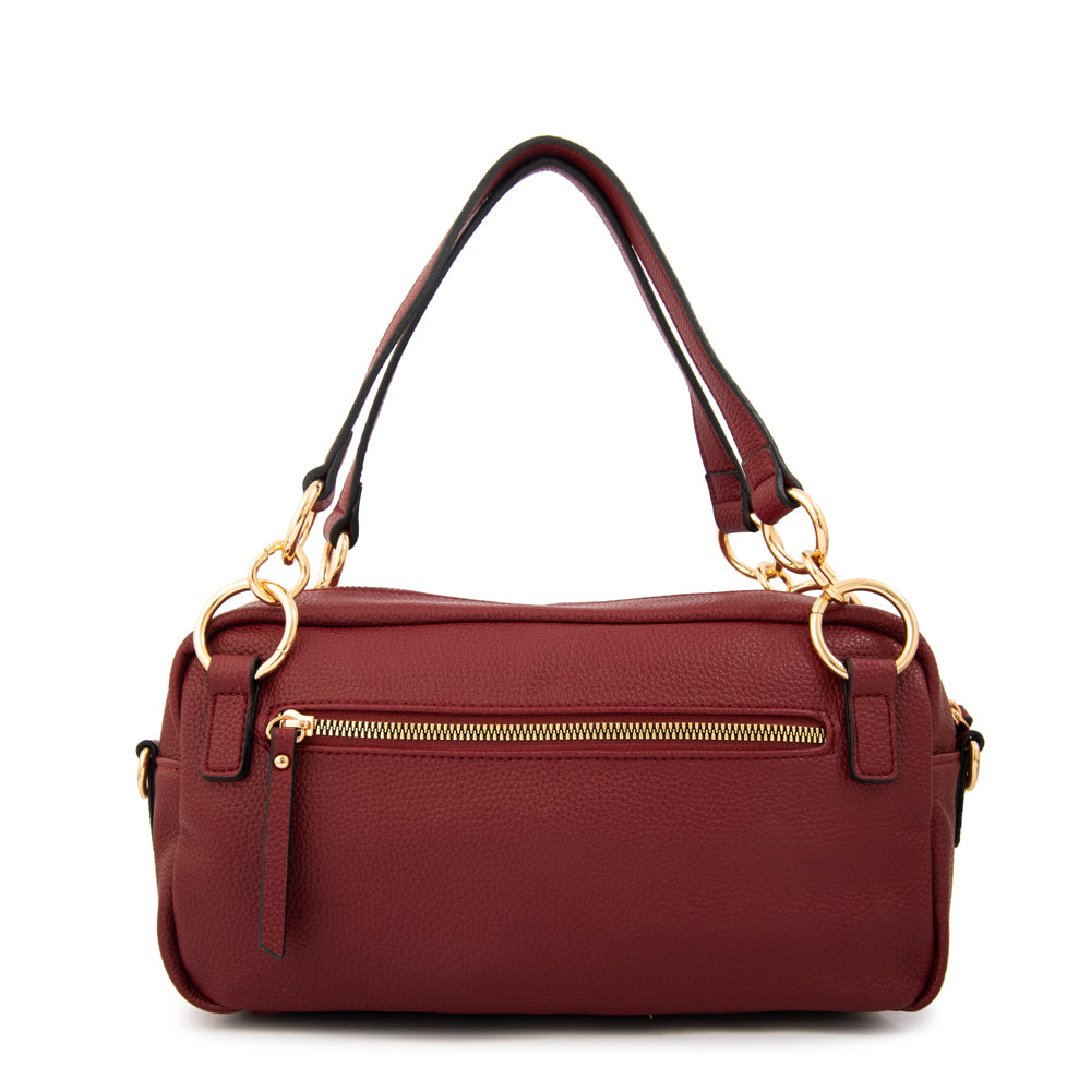 Cartera bandolera natacha rojo oscuro