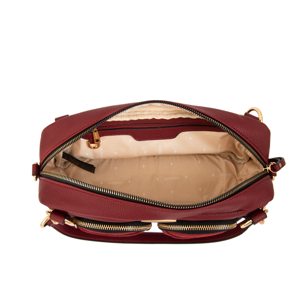 Cartera bandolera natacha rojo oscuro