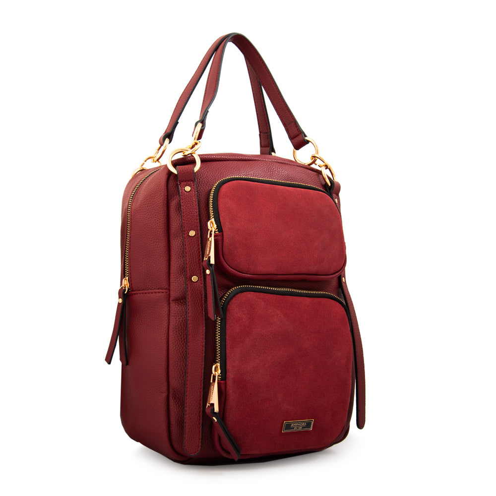 Mochila natacha rojo oscuro