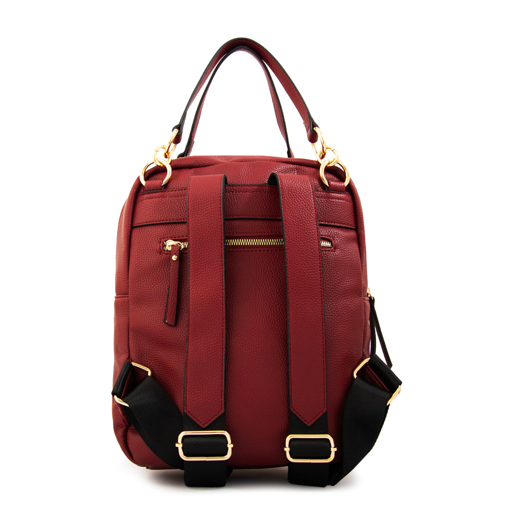 Mochila natacha rojo oscuro